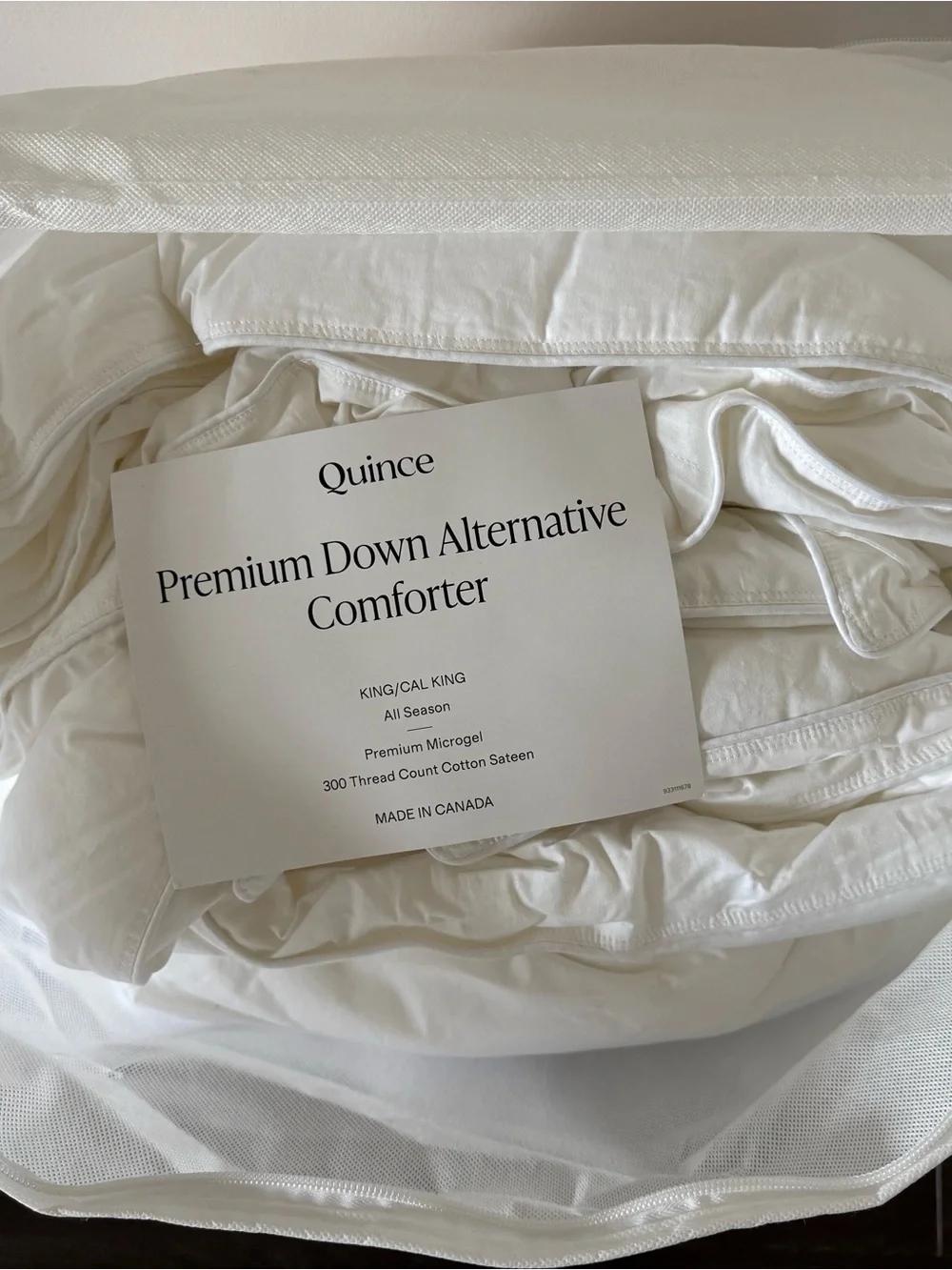 NWT - Quince Down Alternative All Season Duvet Insert - King/Cal King